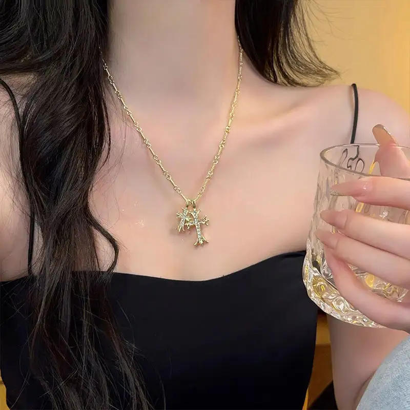 Lymphatic Magnetic Therapy Cross Design Diamond Necklace - Image 14