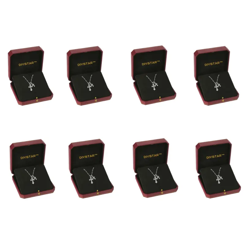 Lymphatic Magnetic Therapy Cross Design Diamond Necklace - Image 24