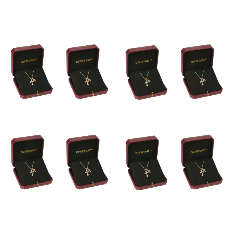 Lymphatic Magnetic Therapy Cross Design Diamond Necklace - Image 25