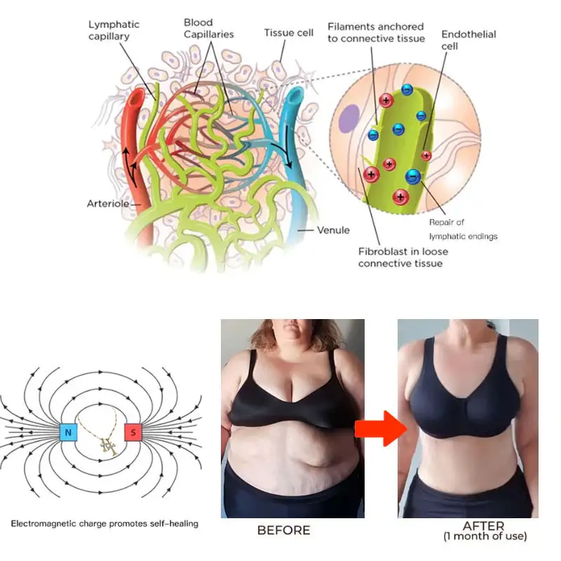 Lymphatic Magnetic Therapy Cross Design Diamond Necklace - Image 9