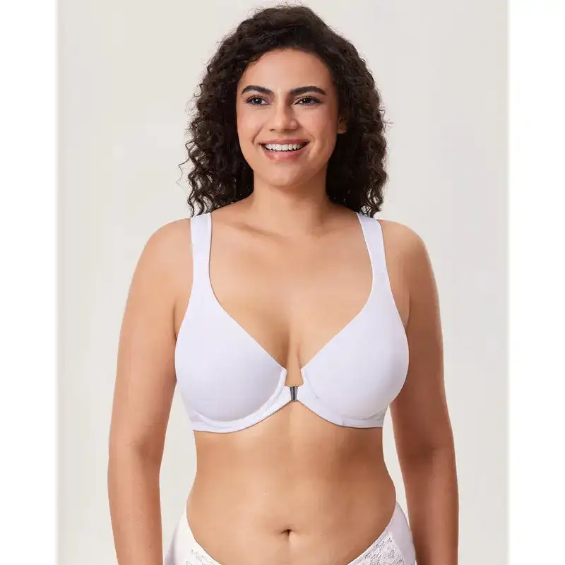 NESLEMY Women's Front Closure BrasPosture Full Coverage Plus Size Underwire - Image 2