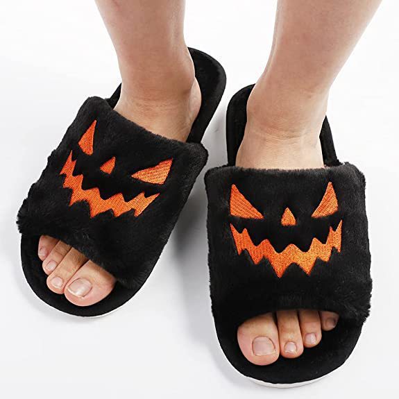 Halloween Soft Scary Pumpkin Slippers - Image 2
