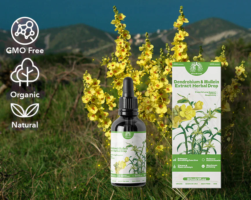 BREATHE-RIGHT DENDROBIUM & MULLEIN EXTRACT: POWERFUL LUNG SUPPORT CLEANSE & RESPIRATORY - Image 4