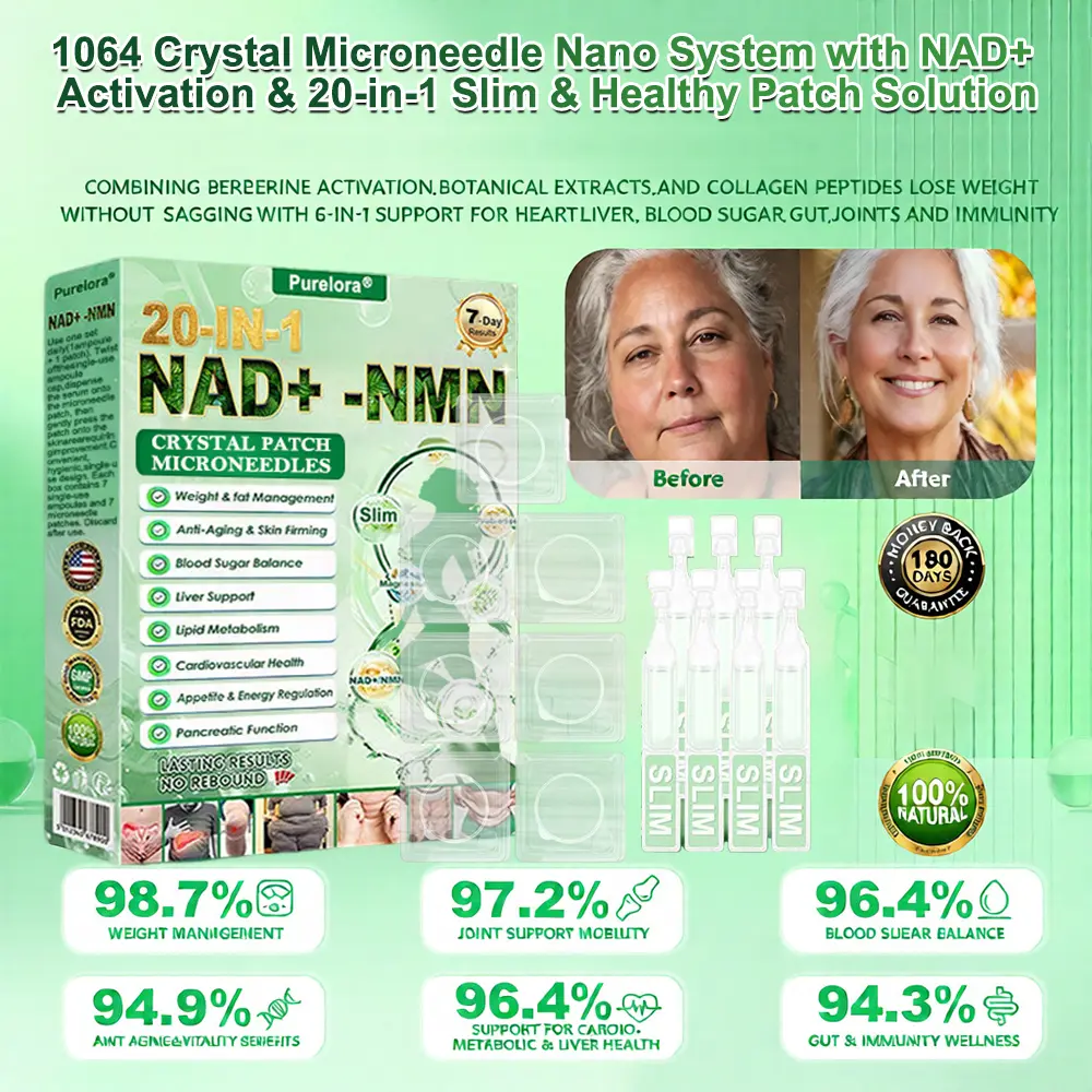 1064 Crystal Microneedle Nano System with NAD⁺ Activation & 20-in-1 Slim & Healthy Pacth Solution - Image 10