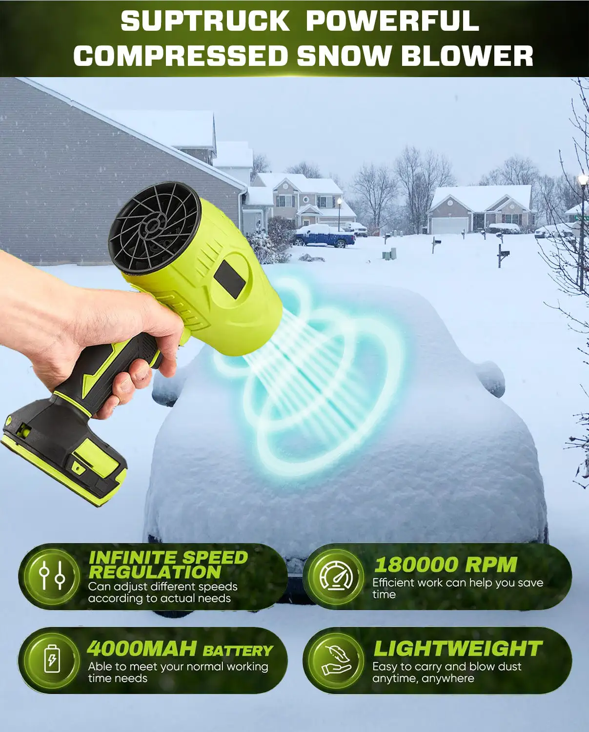 5000W Turbo Jet Fan Snow Blower 2.0 - Image 3