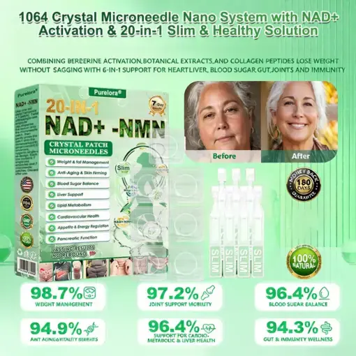 1064 Crystal Microneedle Nano System with NAD⁺ Activation & 20-in-1 Slim & Healthy Pacth Solution - Image 7