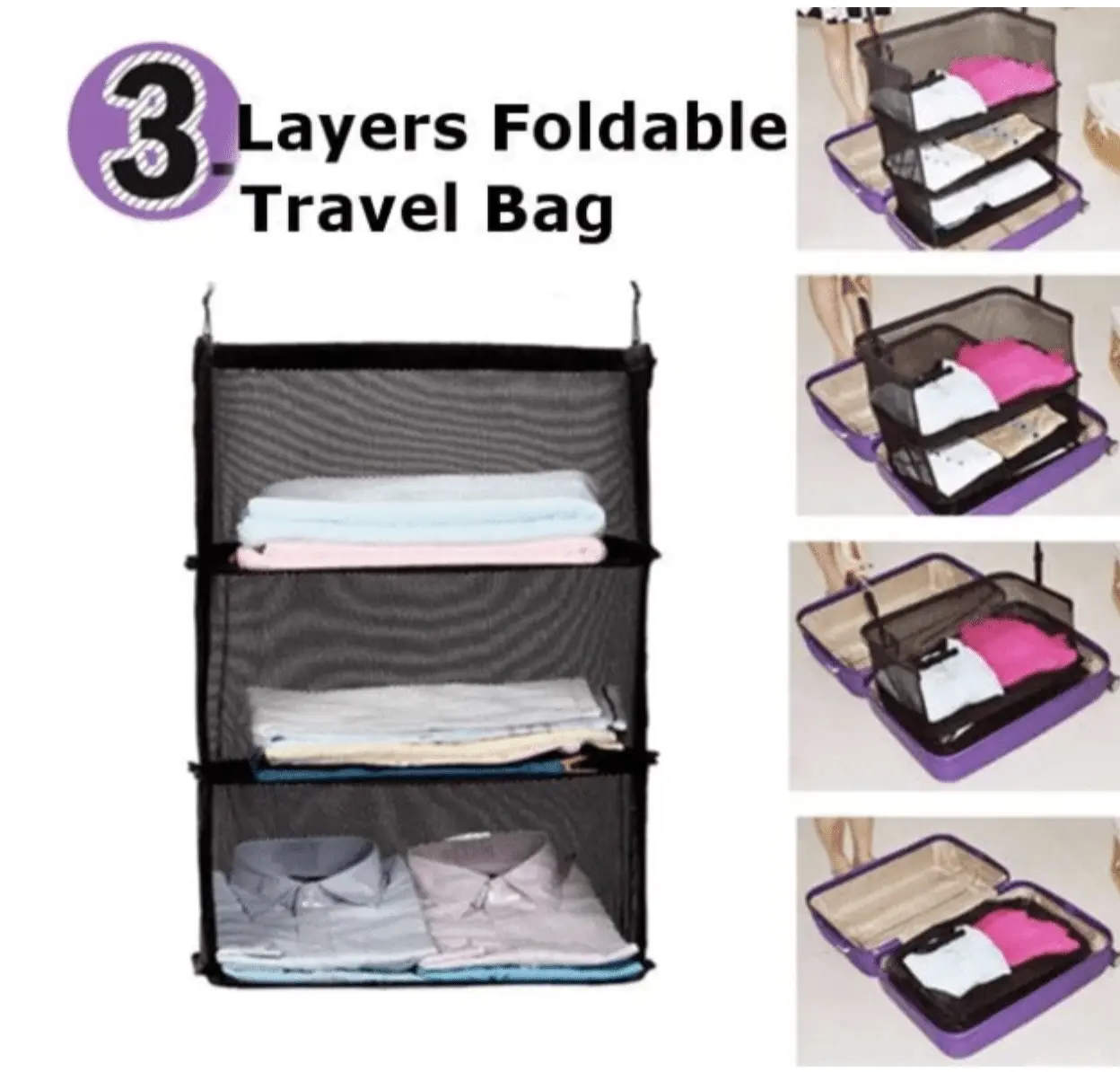 3-Layers Foldable Travel Bag - Image 4