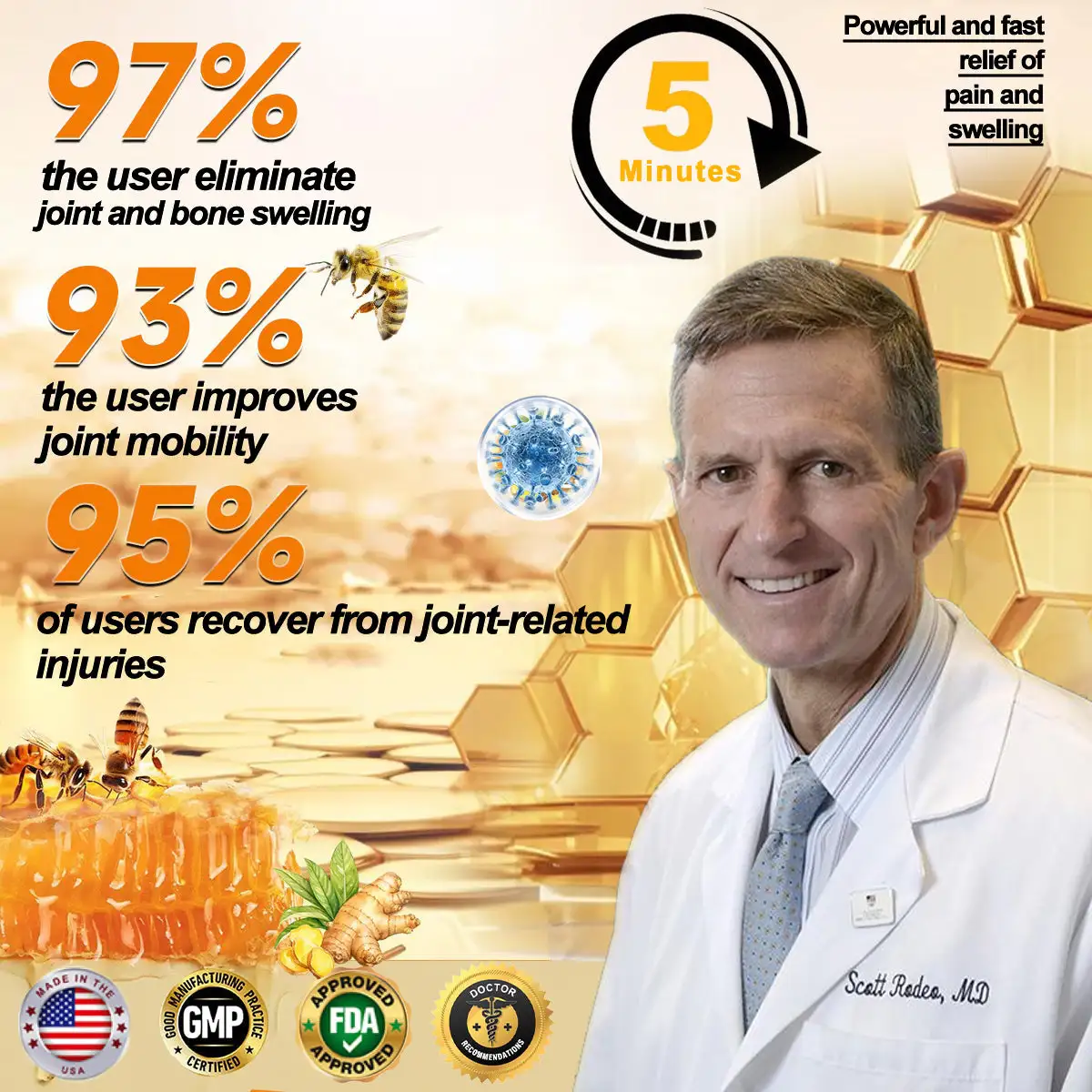 Botulinum Toxin and Bee Venom Pain Relief Bone Healing Cream - Image 2