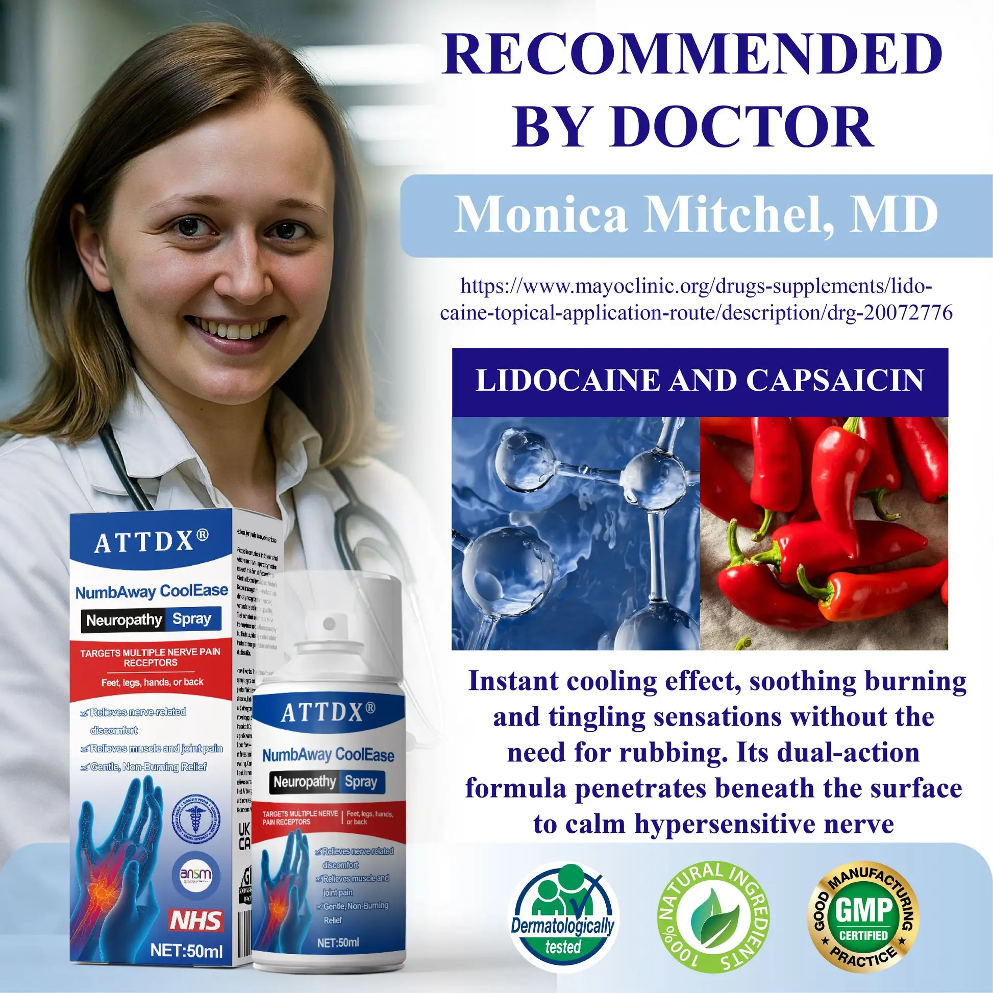 NumbAway CoolEase Neuropathy Spray - Image 2