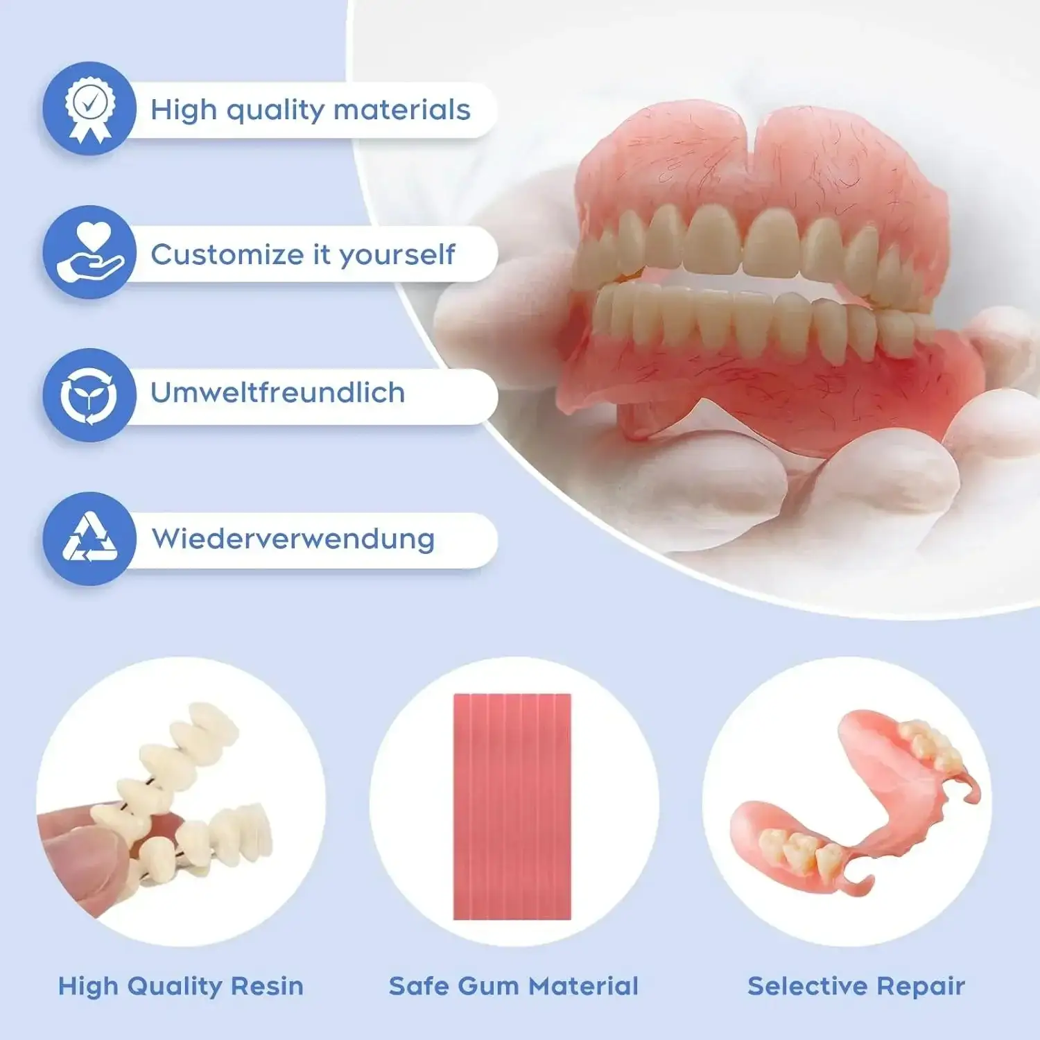 Medical Full Denture with Strong Suction - Image 2