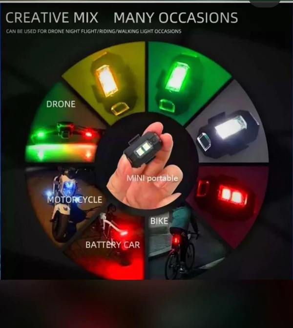 GF GOLDEN FOX Motorcycle Bike Helmet LED Lamp - Image 4