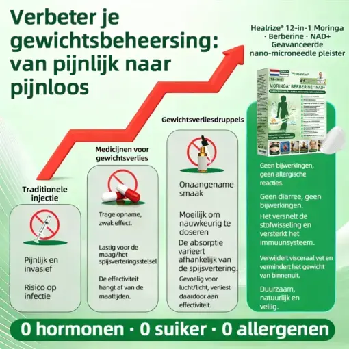 Moringa · Berberine + NAD+ – 12-in-1 Geavanceerde Nano Micronaald Patch - Image 2