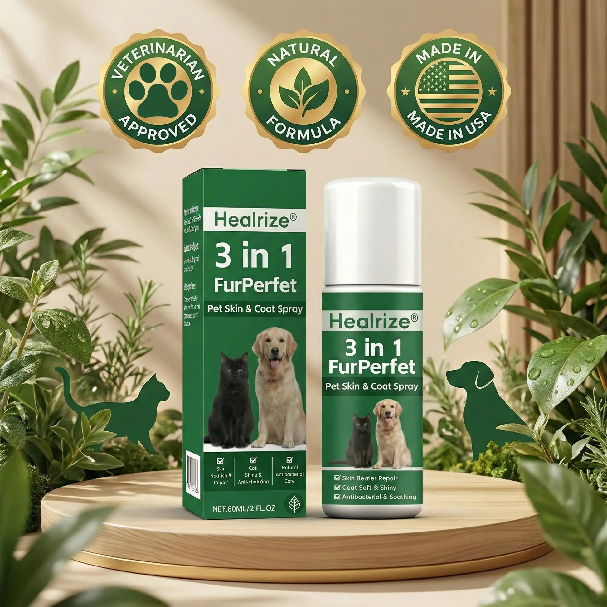 3 in 1 FurPerfect Pet Skin & Coat Spray