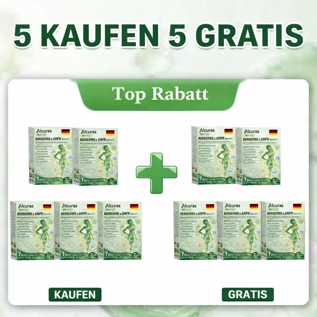 Alcuras Moringa × Berberin × AMPK 8-fach Slimming & Stoffwechsel-Nano-Mikronadel-Patch - Image 13