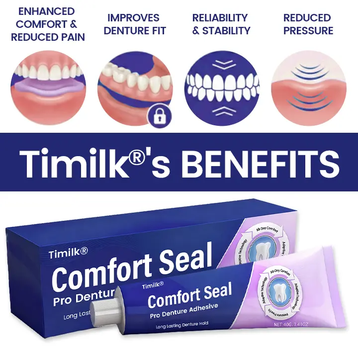 Comfort Seal Pro Denture Adhesive🦷💜FDA Certified (Clinically Proven 96- Hour Lock Hold for Secure, Comfortable & Zinc-Free Denture Fit) - Image 2