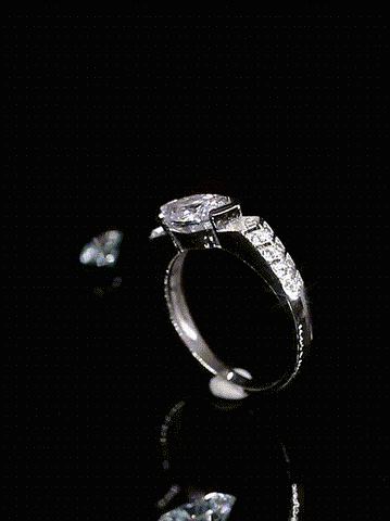 NESLEMY Magnetology Moissanite Diamond Ring