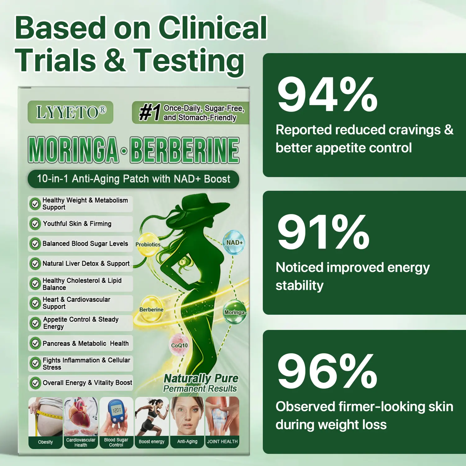 Moringa Berberine + NAD+ 10-in-1 Nano Microneedle Patch - Image 10