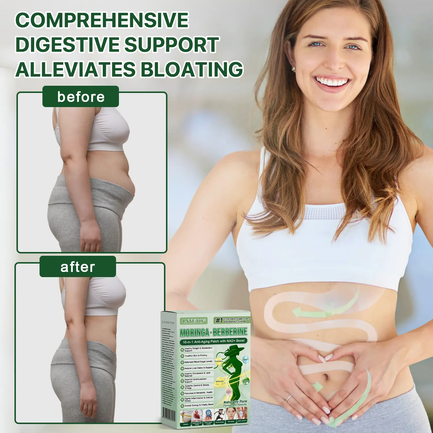 Moringa Berberine + NAD+ 10-in-1 Nano Microneedle Patch - Image 6