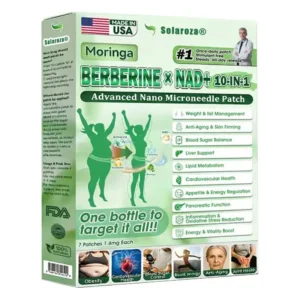 Moringa Berberine × NAD⁺ 10-in-1 Nano Microneedle Patch