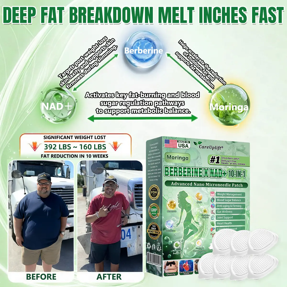 🏥𝐎𝐟𝐟𝐢𝐜𝐢𝐚𝐥 𝐔𝐒 𝐒𝐭𝐨𝐫𝐞 | 🧑⚕️🩺 Moringa · Berberine × NAD+ 𝟏𝟎-𝐢𝐧-𝟏 𝐀𝐝𝐯𝐚𝐧𝐜𝐞𝐝 𝐍𝐚𝐧𝐨 𝐌𝐢𝐜𝐫𝐨𝐧𝐞𝐞𝐝𝐥𝐞 𝐏𝐚𝐭𝐜𝐡 - Image 11