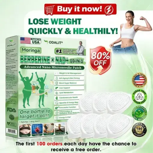 Moringa Berberine NAD 𝟏𝟎-𝐢𝐧-𝟏 𝐀𝐝𝐯𝐚𝐧𝐜𝐞𝐝 𝐍𝐚𝐧𝐨 𝐌𝐢𝐜𝐫𝐨𝐧𝐞𝐞𝐝𝐥𝐞 𝐏𝐚𝐭𝐜𝐡 - Image 16