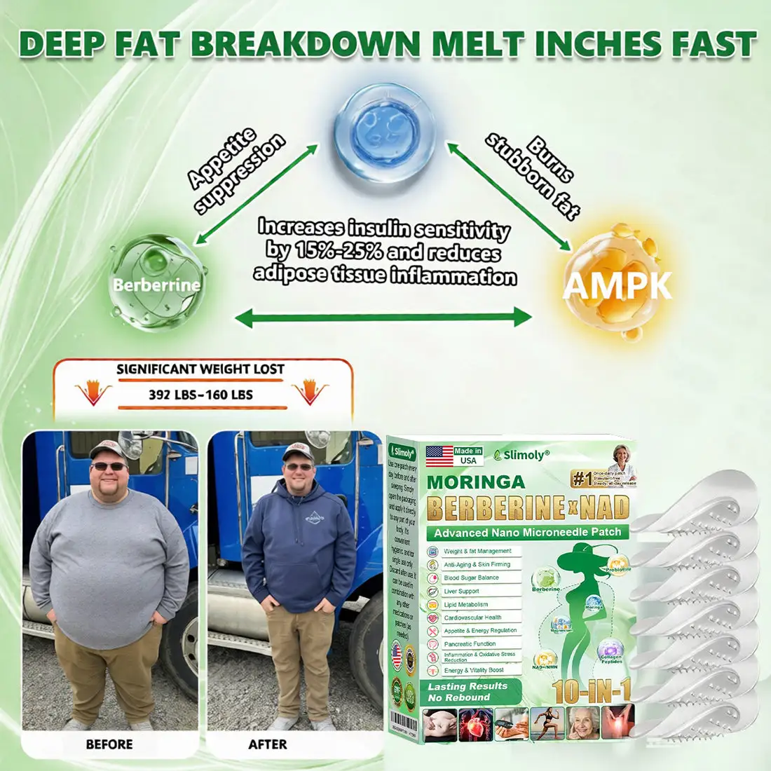 Moringa & Berberine10-IN- Advanced Nano Microneedle Patch - Image 4