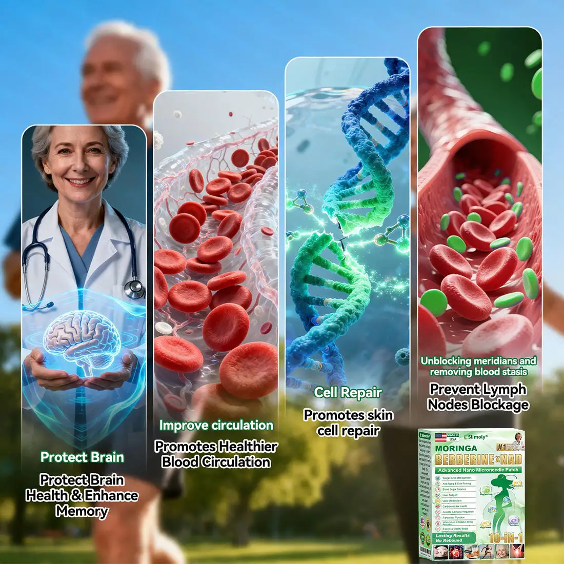 Moringa & Berberine10-IN- Advanced Nano Microneedle Patch - Image 6