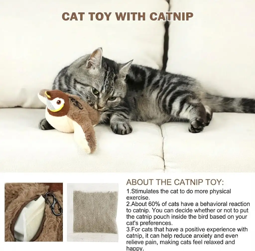 Interactive Chirping Bird Cat Toy - Image 7