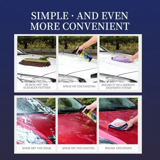 QIAWI Car Nano quick-coat-Advanced Automobile Quick-acting Coating Agent With Dust -Proof and Glazing Effects -Long Lasting Car Showroom gloss that LASTS 350ml - Image 5