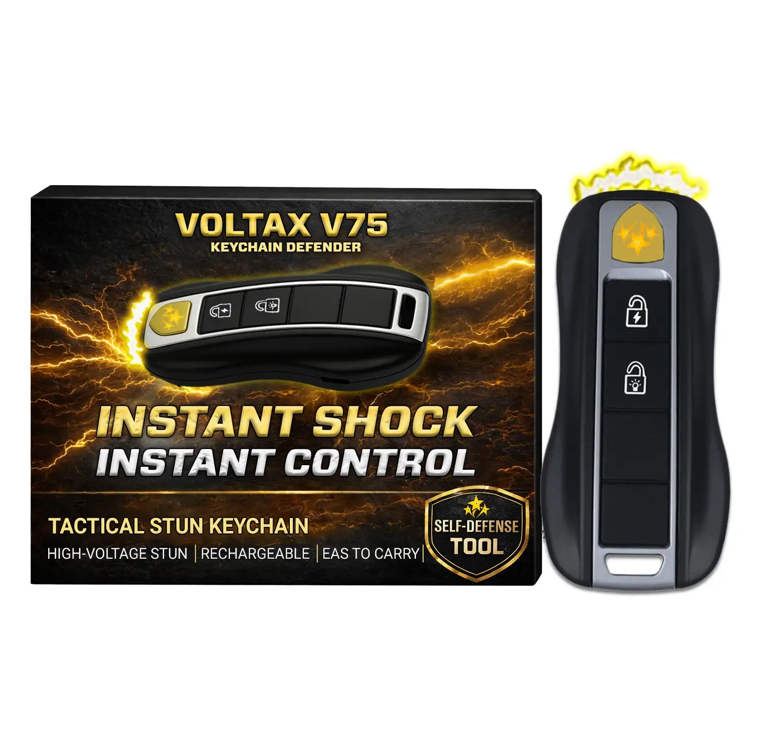 Voltax 75M Stun Keychain Flashlight