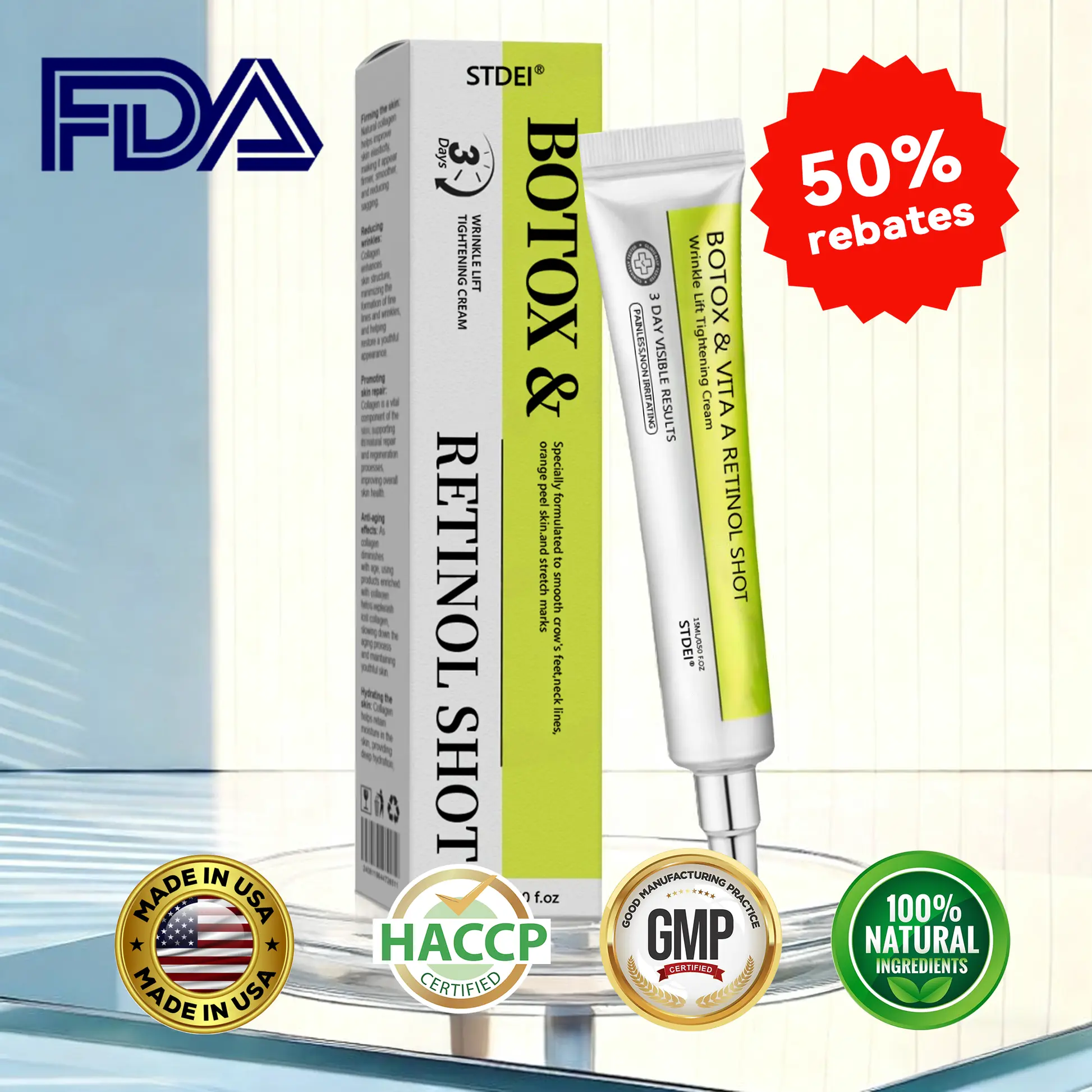 BOTOX & VITA A RETINOL SHOT Wrinkle Lift Tightening Cream