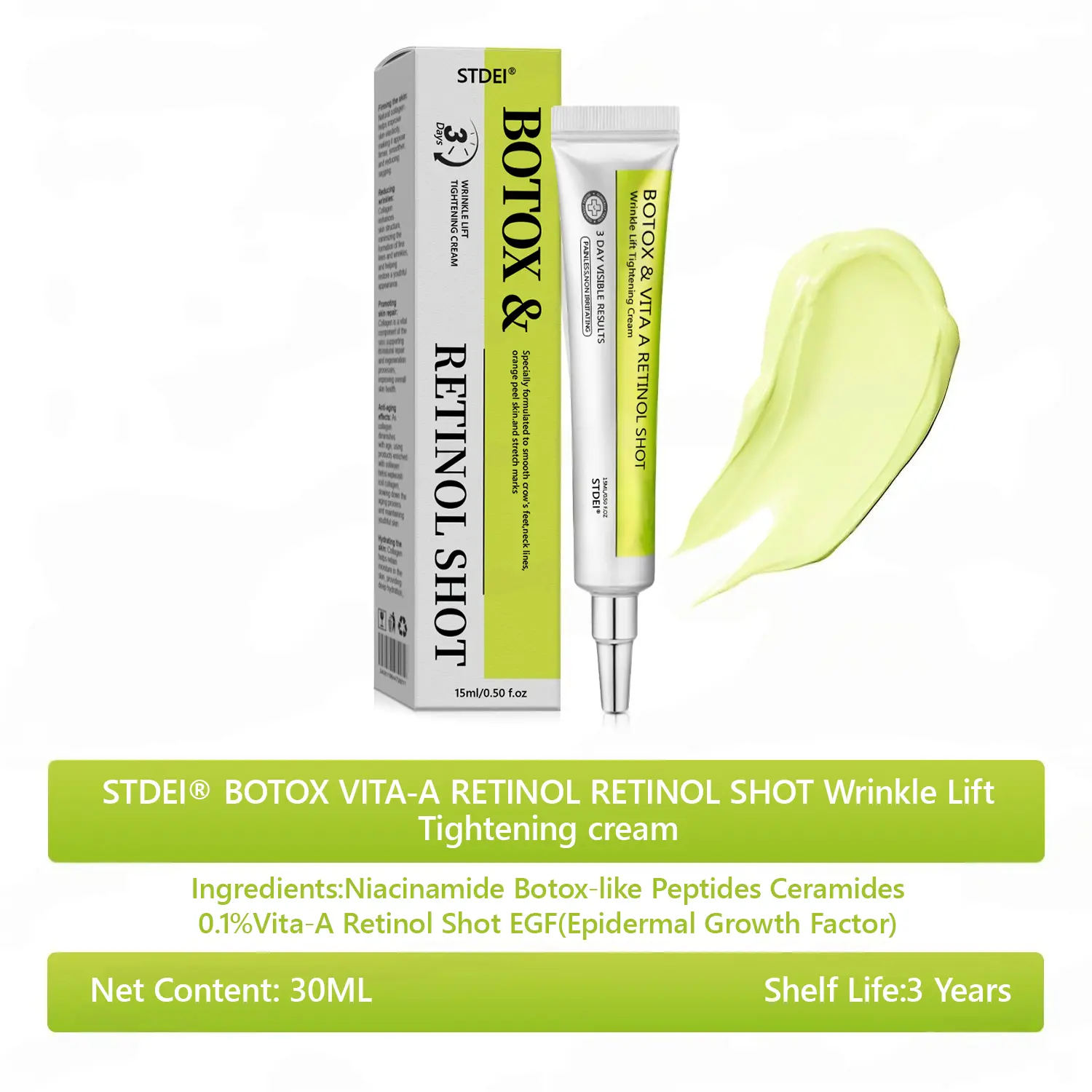 BOTOX & VITA A RETINOL SHOT Wrinkle Lift Tightening Cream - Image 19