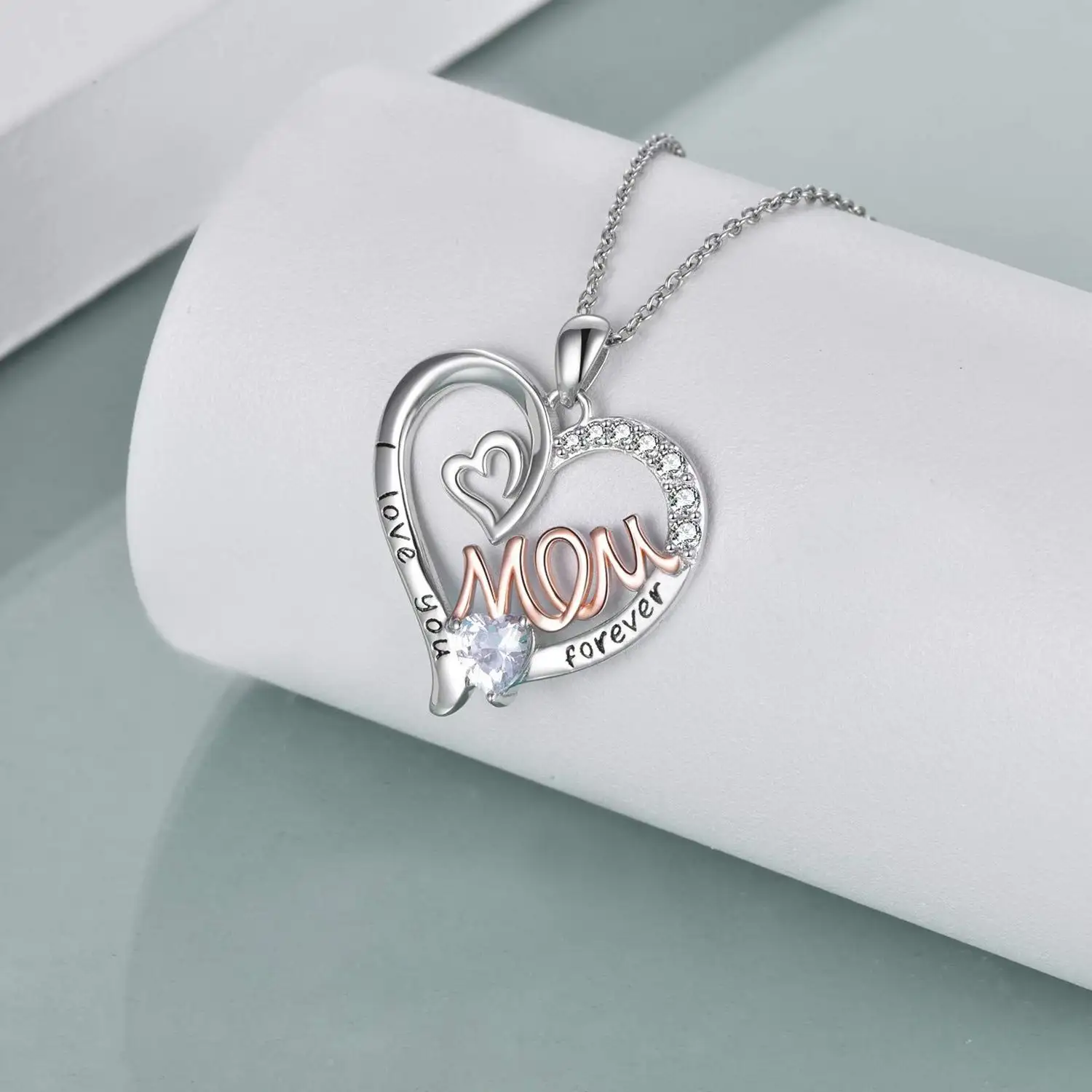 Double heart necklace - Image 2
