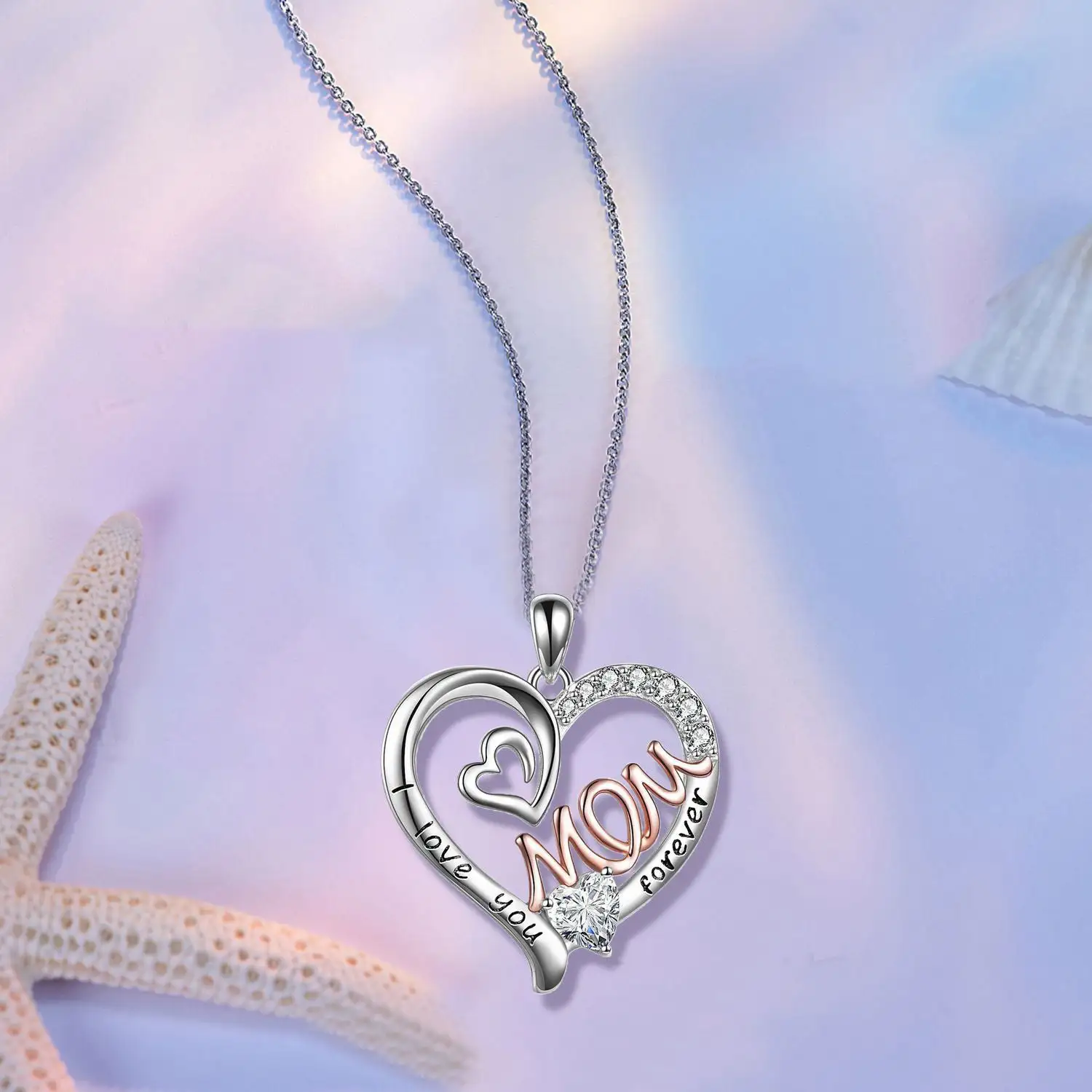 Double heart necklace - Image 3