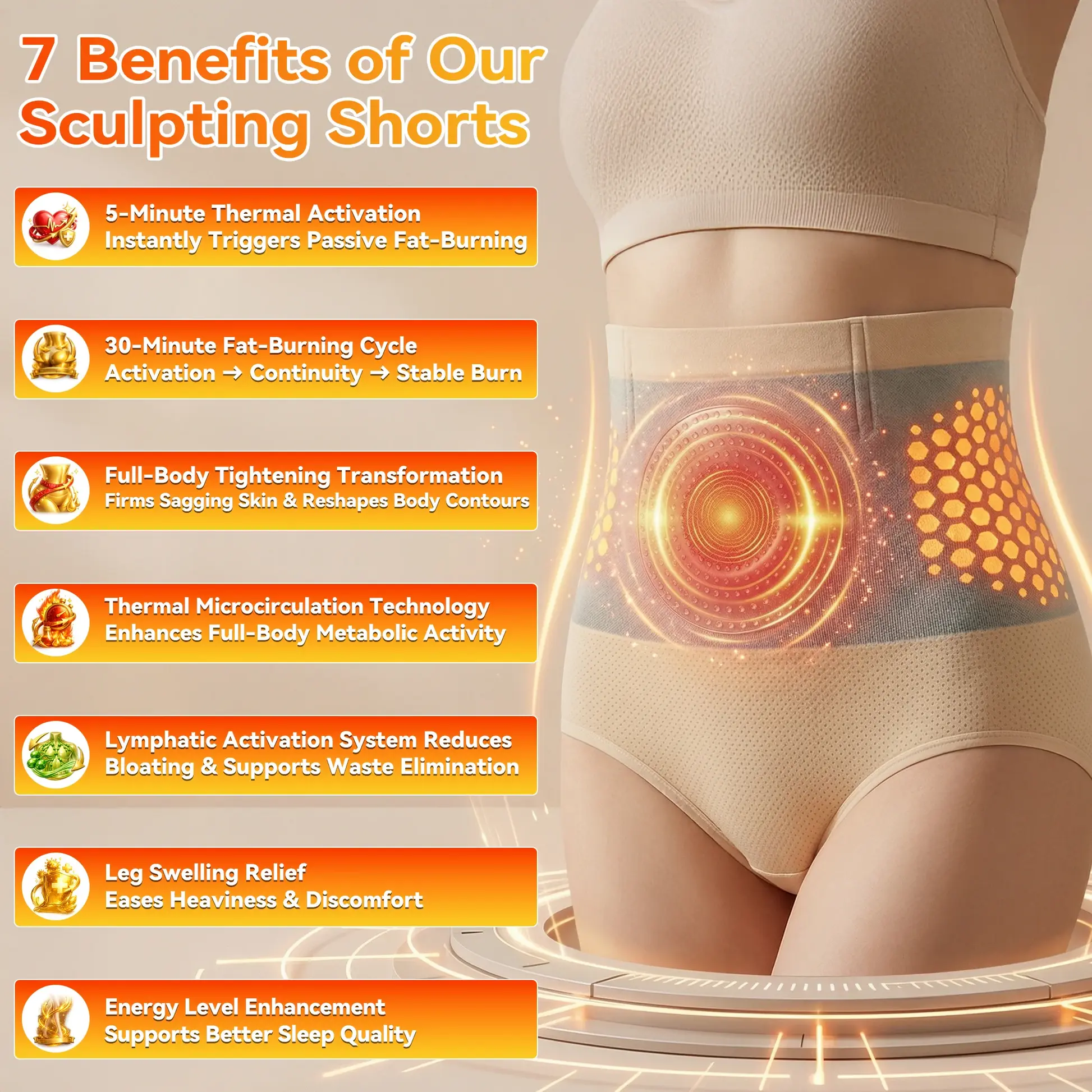 𝐌𝐨𝐫𝐢𝐧𝐠𝐚 & 𝐁𝐞𝐫𝐛𝐞𝐫𝐢𝐧𝐞 4‑In‑1 Micro‑Particle Sculpting & Fat‑Burn Shorts - Image 2