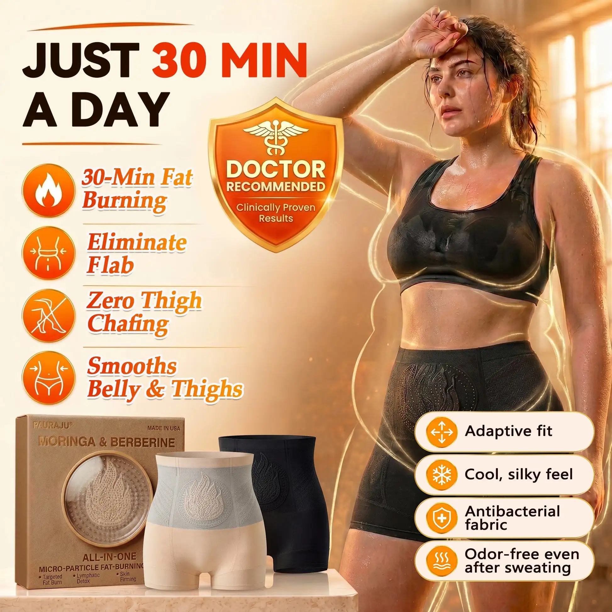 30-Min All-in-One Micro-Particle Fat-Burning Shorts - Image 2