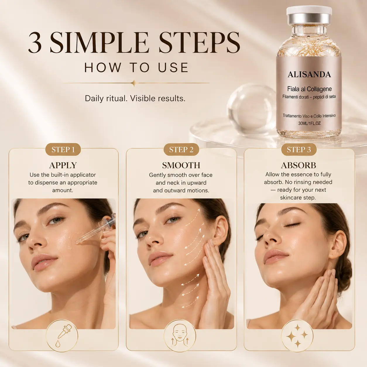 ALISANDA Collagen + Silk Peptide Face & Neck Serum - Image 5