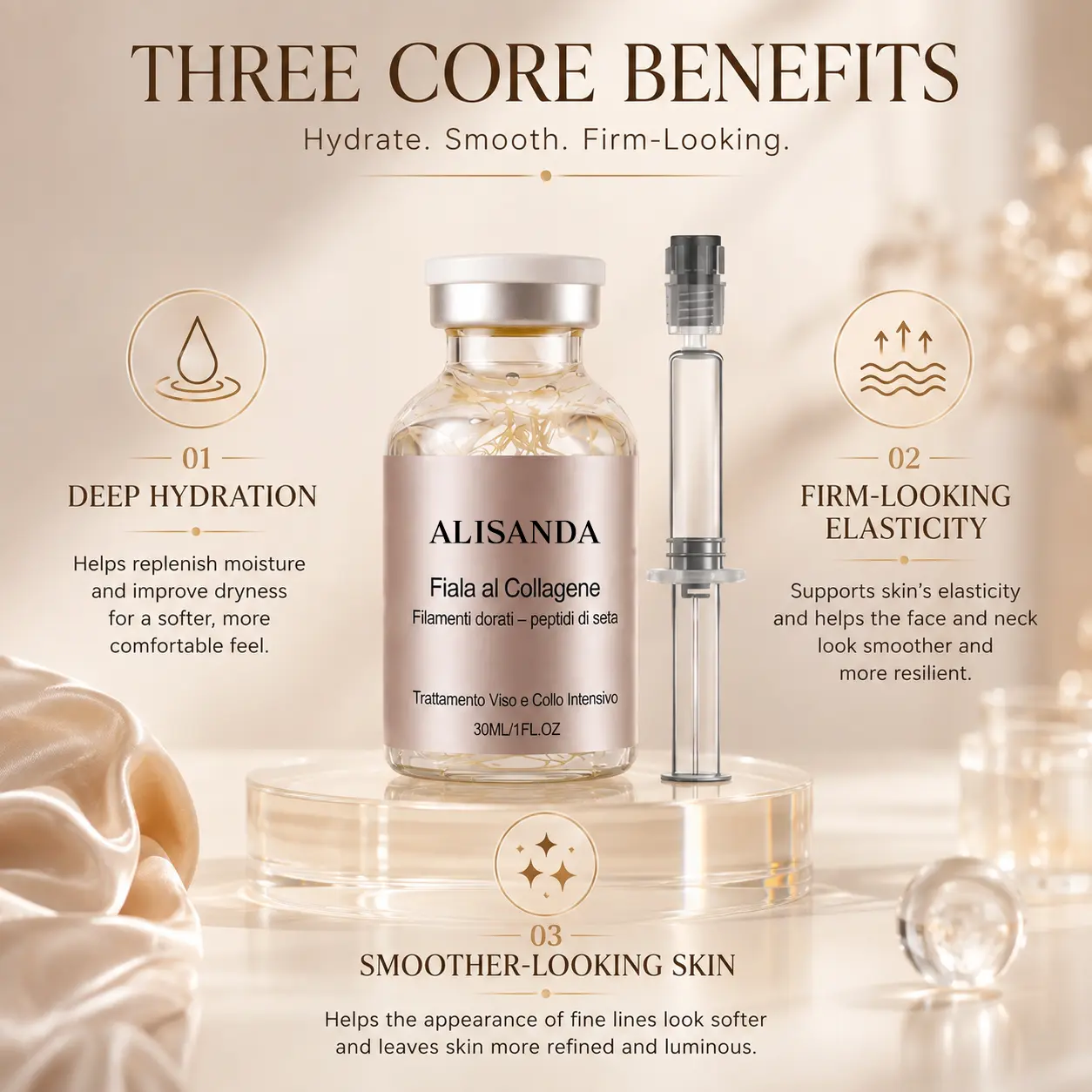 ALISANDA Collagen + Silk Peptide Face & Neck Serum - Image 6
