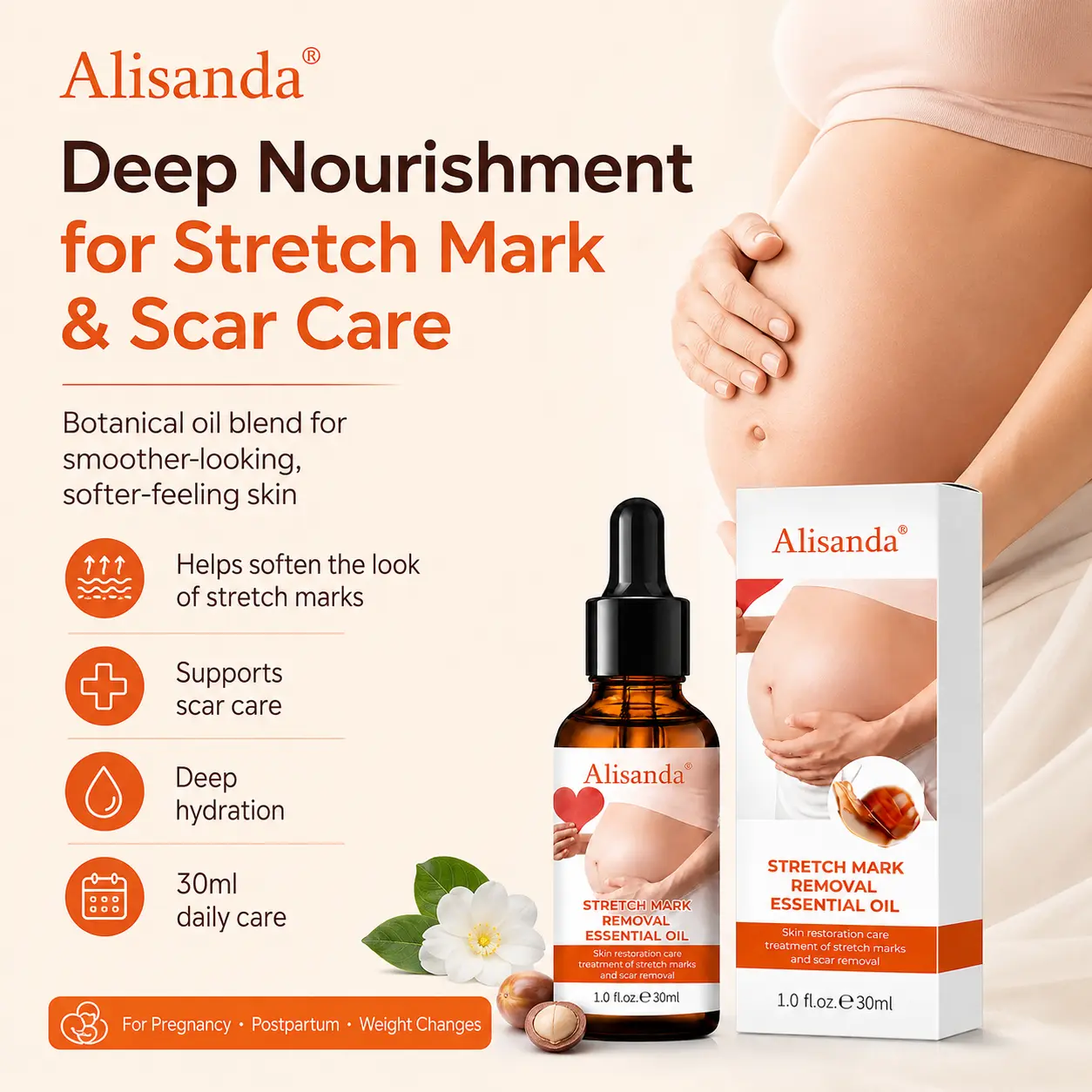 SilkStretch Natural Stretch Mark & Scar Oil