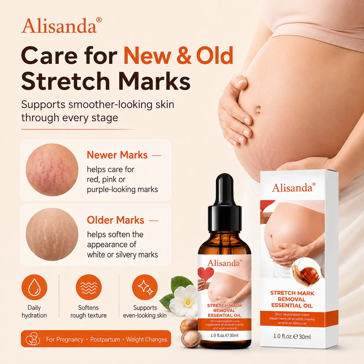 SilkStretch Natural Stretch Mark & Scar Oil - Image 2