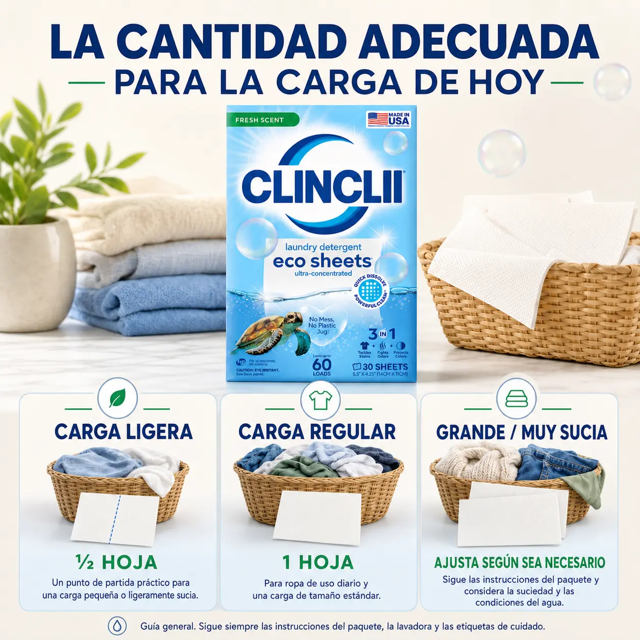 CLINCLII Hojas de Detergente para Ropa - Image 5