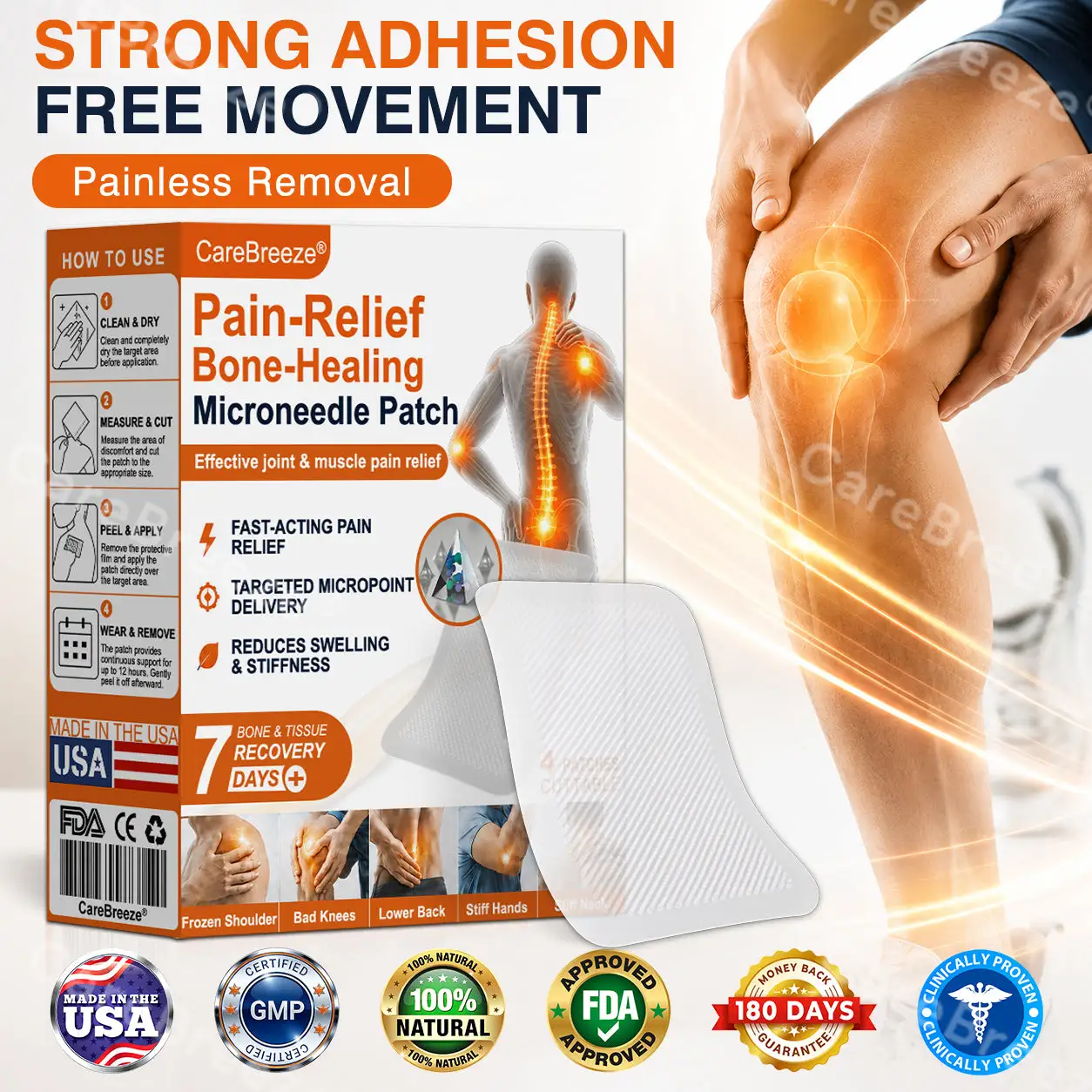 Pain-Relief Bone-Healing Microneedle Patch