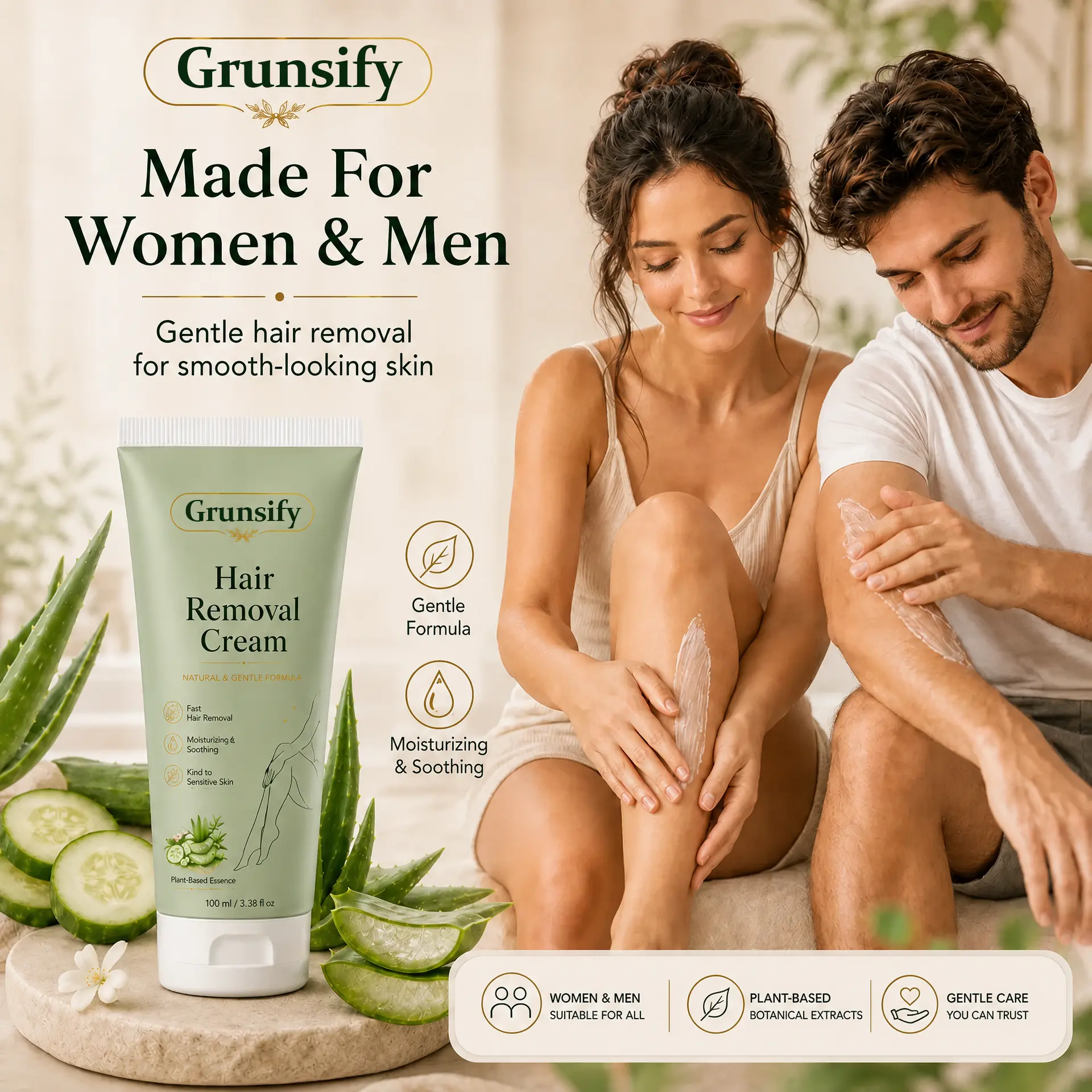 Natural Gentle Hair Removal Cream