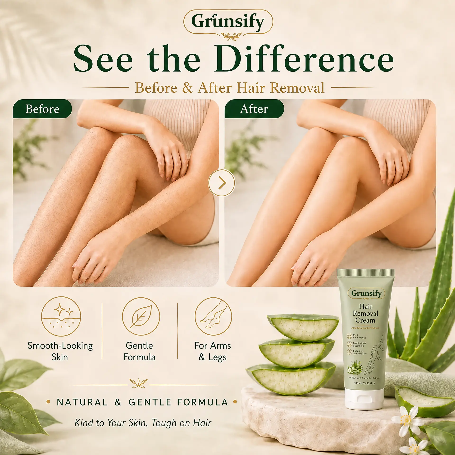 Natural Gentle Hair Removal Cream - Image 5