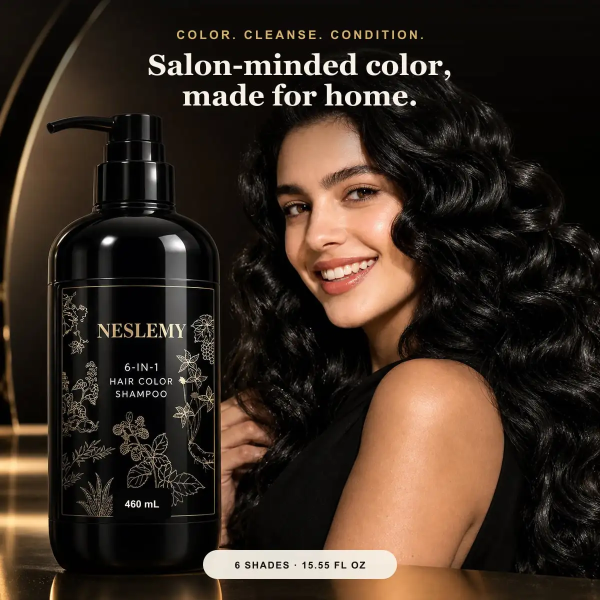 NESLEMY 6-in-1 Hair Color Shampoo