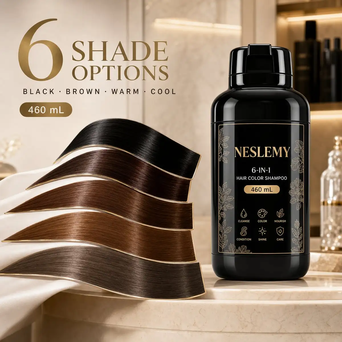 NESLEMY 6-in-1 Hair Color Shampoo - Image 4