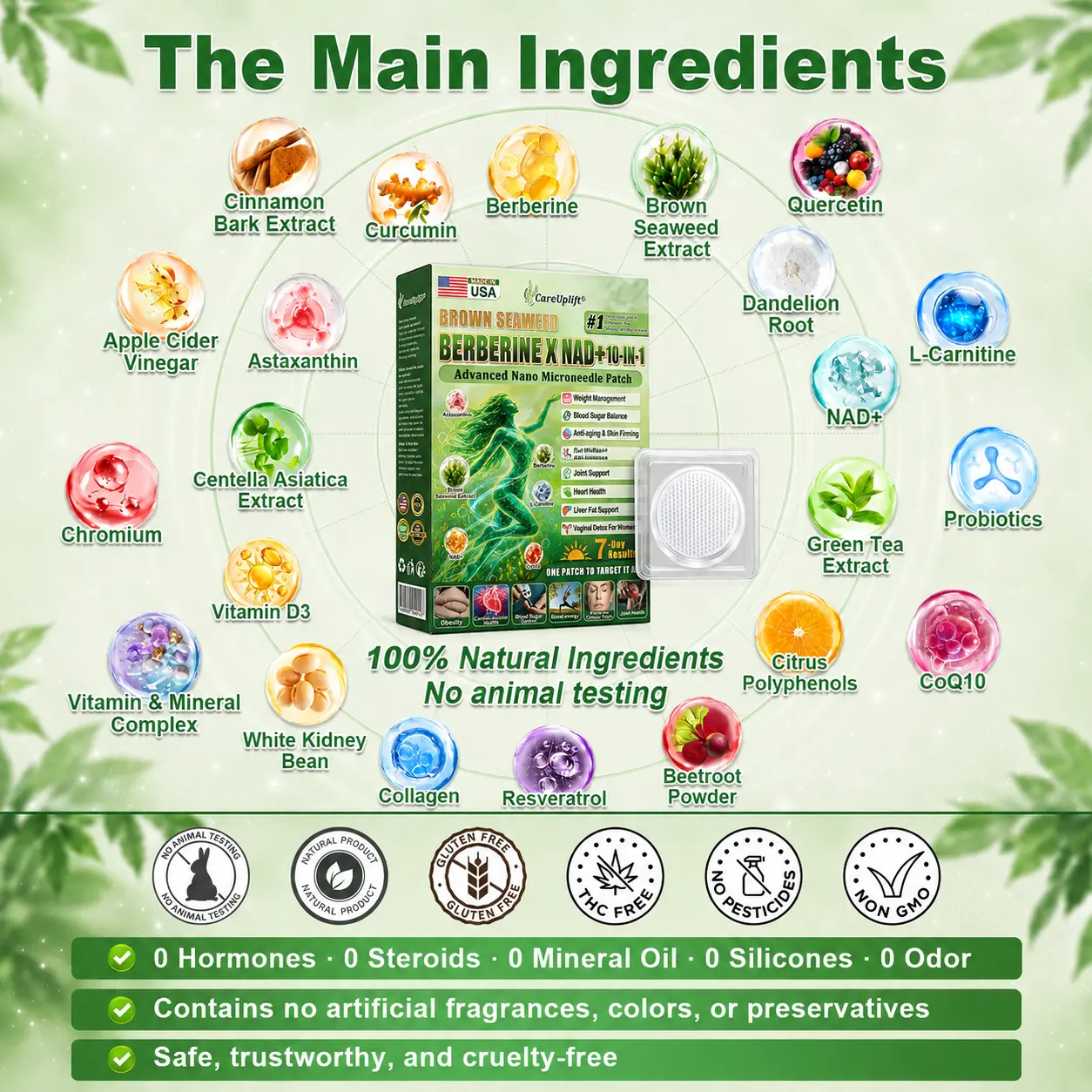 𝐁𝐫𝐨𝐰𝐧 𝐒𝐞𝐚𝐰𝐞𝐞𝐝× 𝐁𝐞𝐫𝐛𝐞𝐫𝐢𝐧𝐞× 𝐍𝐃𝐀+ 𝟏𝟎-𝐢𝐧 Nano Microneedle Nutrition Patch - Image 9